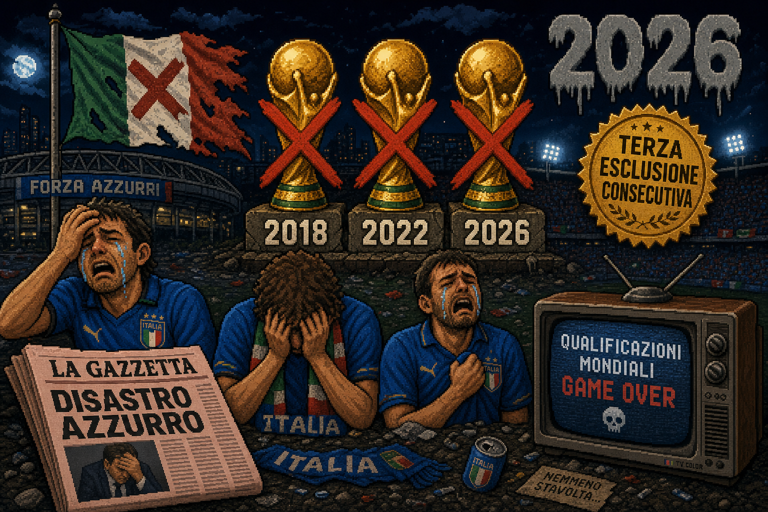 Incubo azzurro: Mondiali mancati 2018, 2022 e 2026