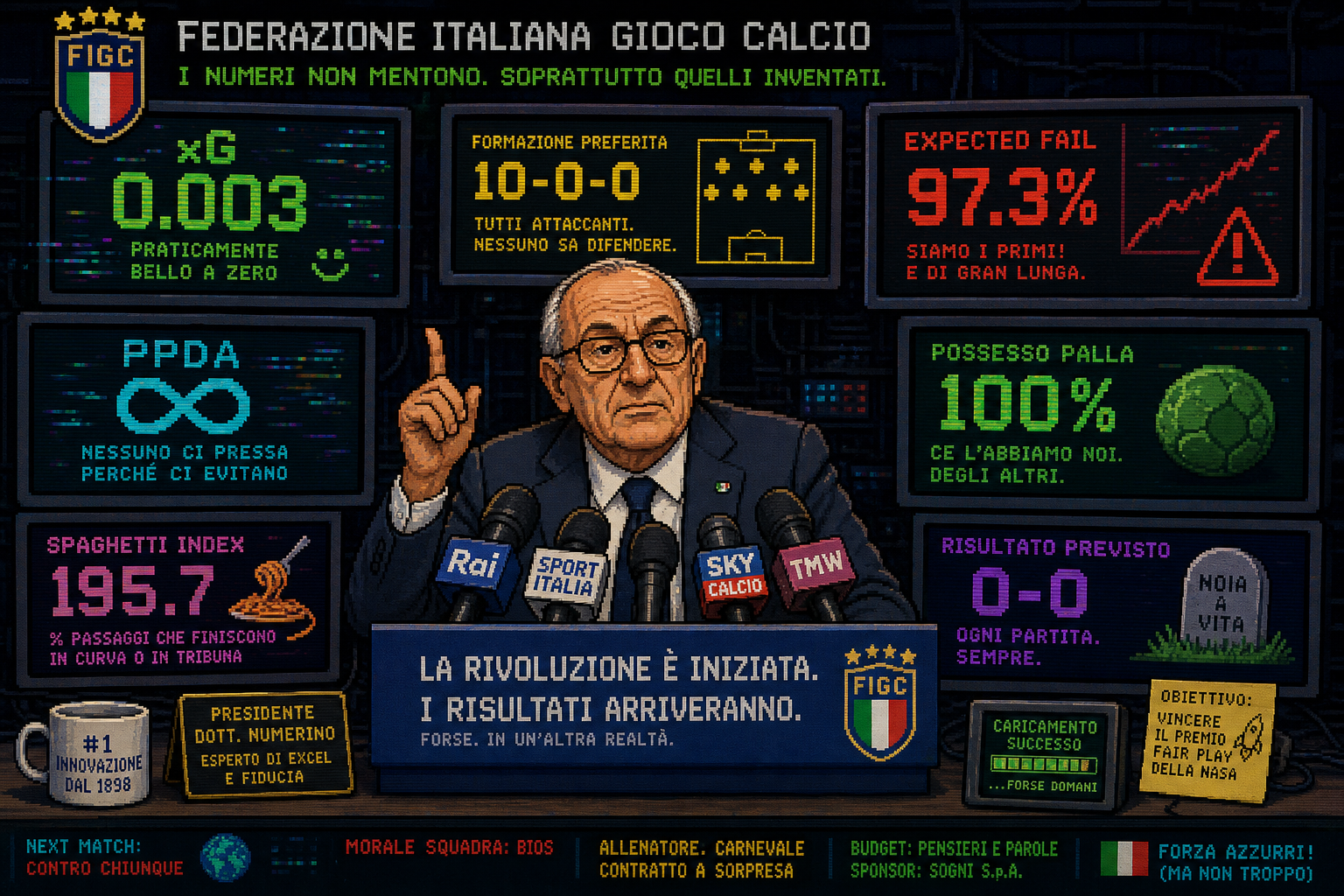 Presidente FIGC e rivoluzione xG satirica